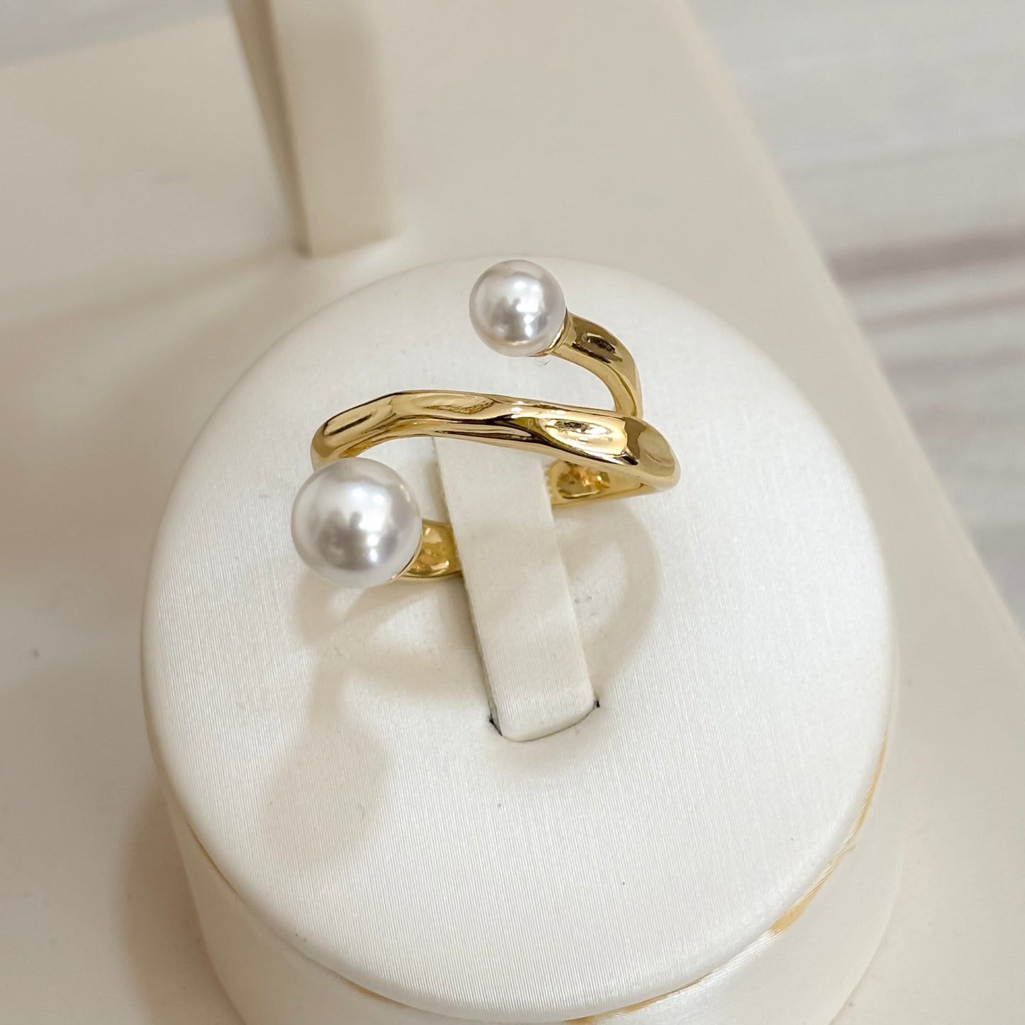 Anillo Perlas Dos Puntas