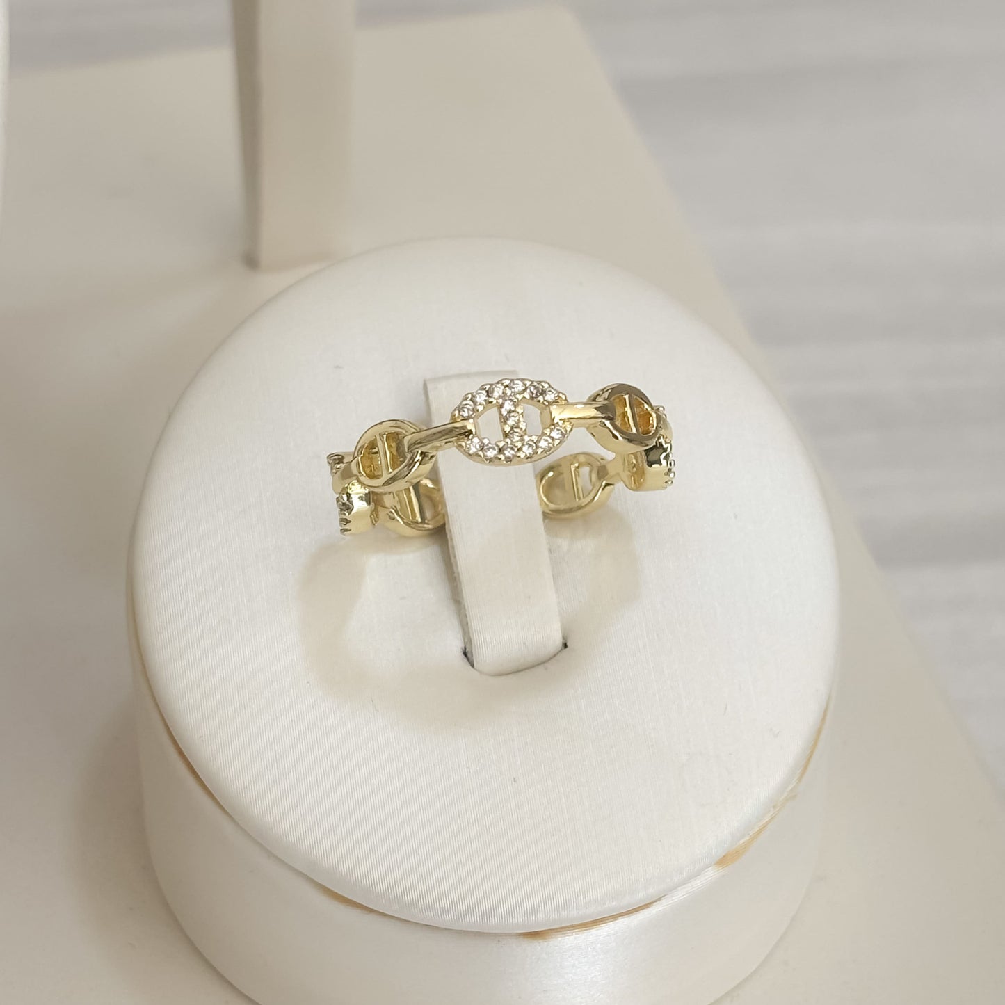 Anillo Gucci Combinado Circon Liso