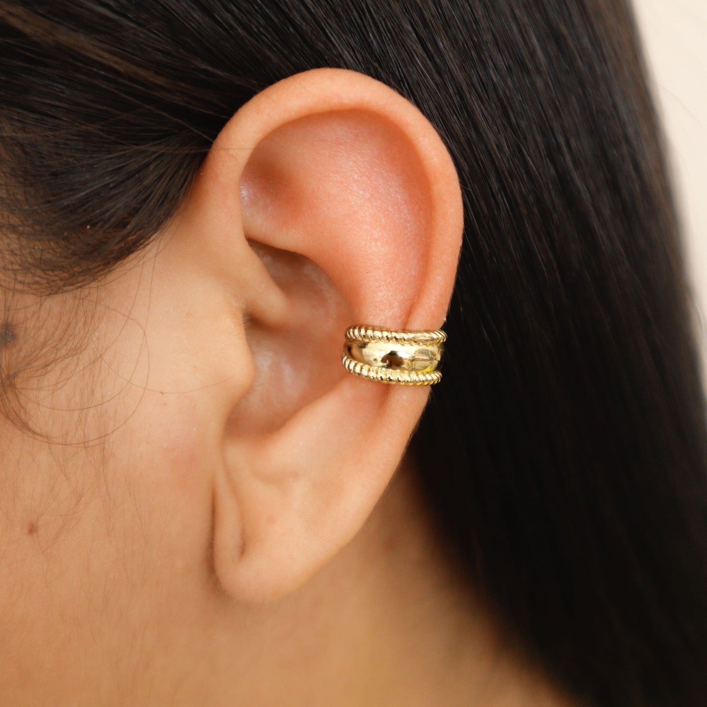 Earcuff Espejo Labrado Costados