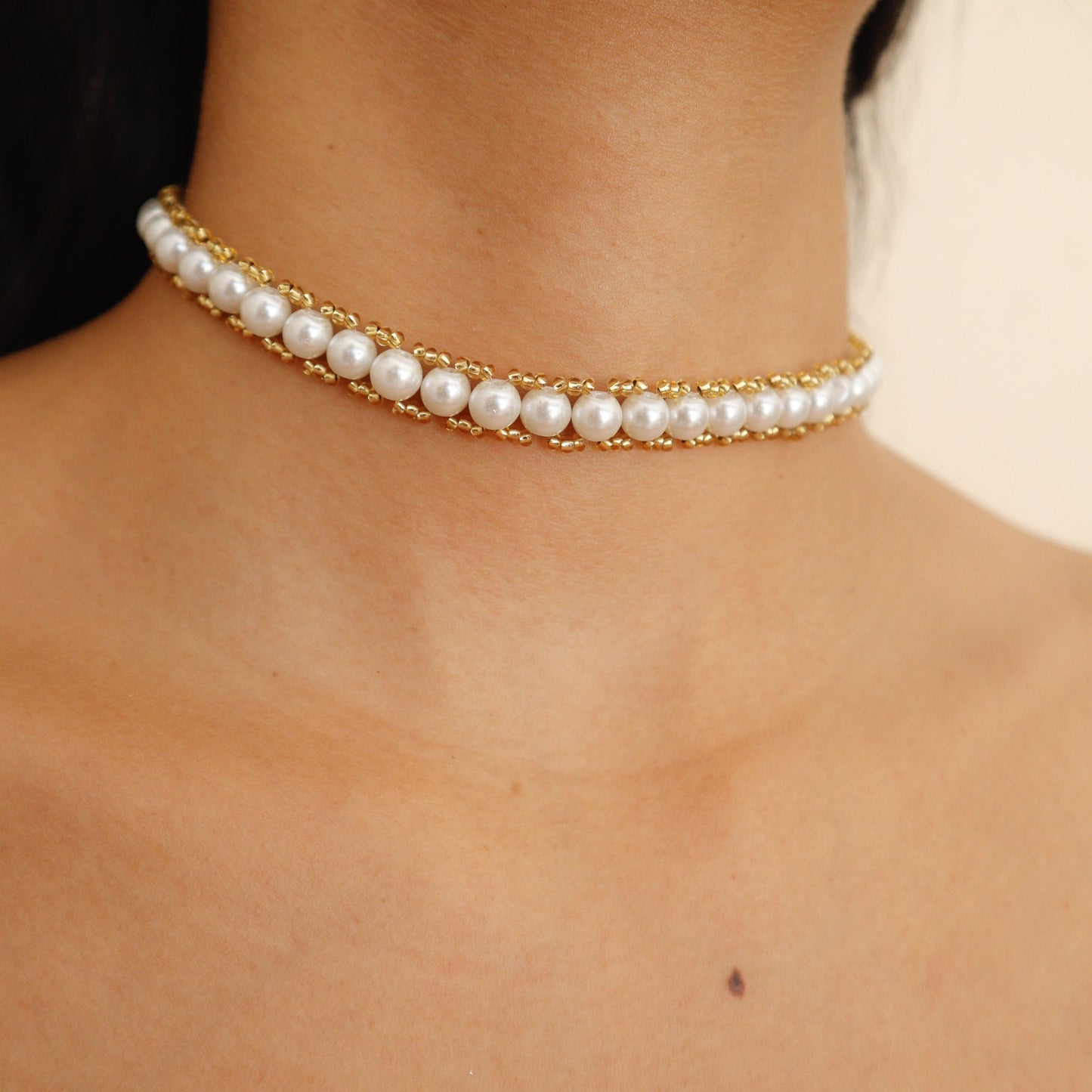 Choker Perlas Carril