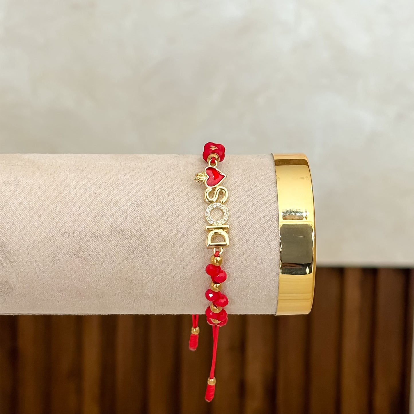 Pulsera Dios Silueta Corazon