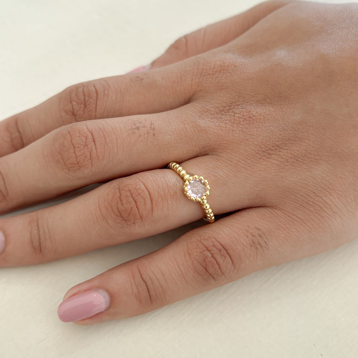 Anillo Promesa Cristal Circulo