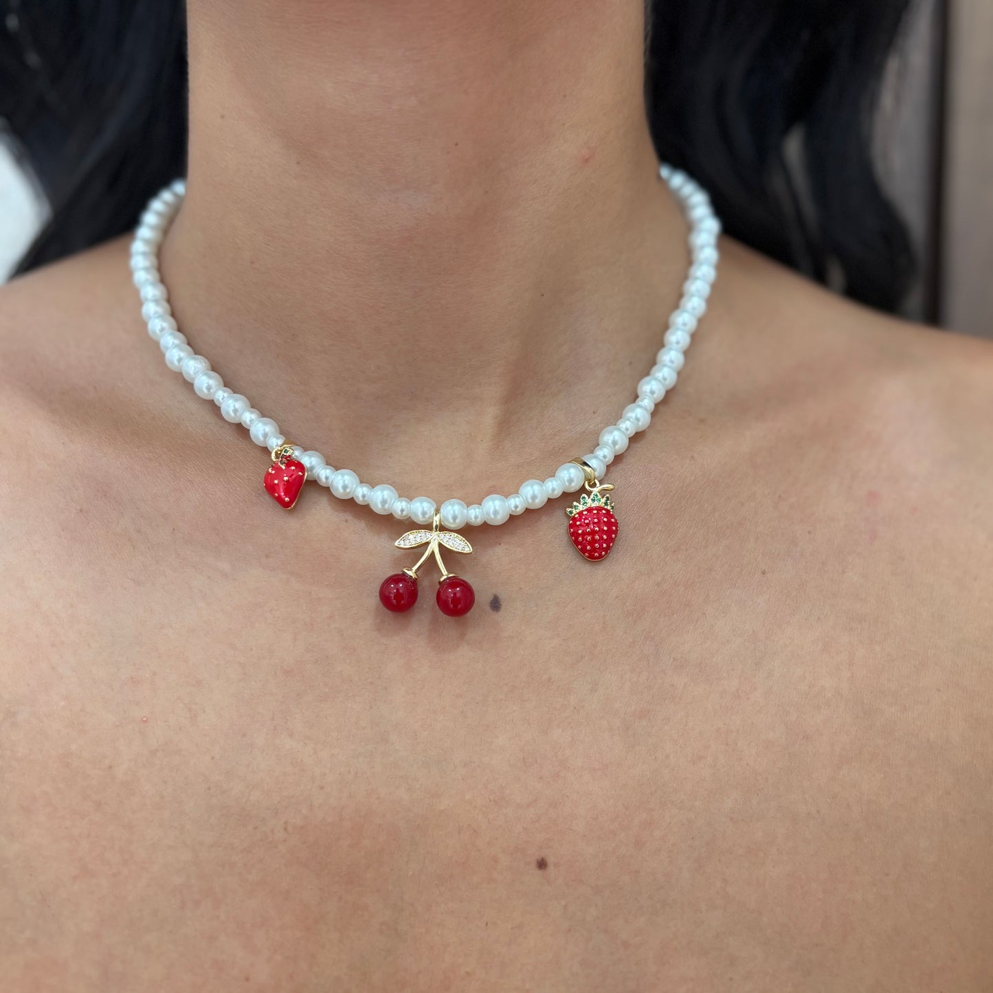 Choker Frutas Red
