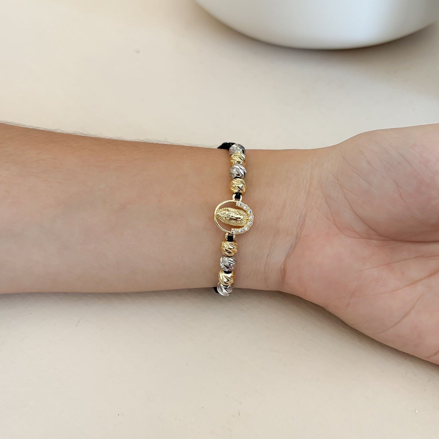 Pulsera Virgen de Guadalupe Balin 6 Diamantado