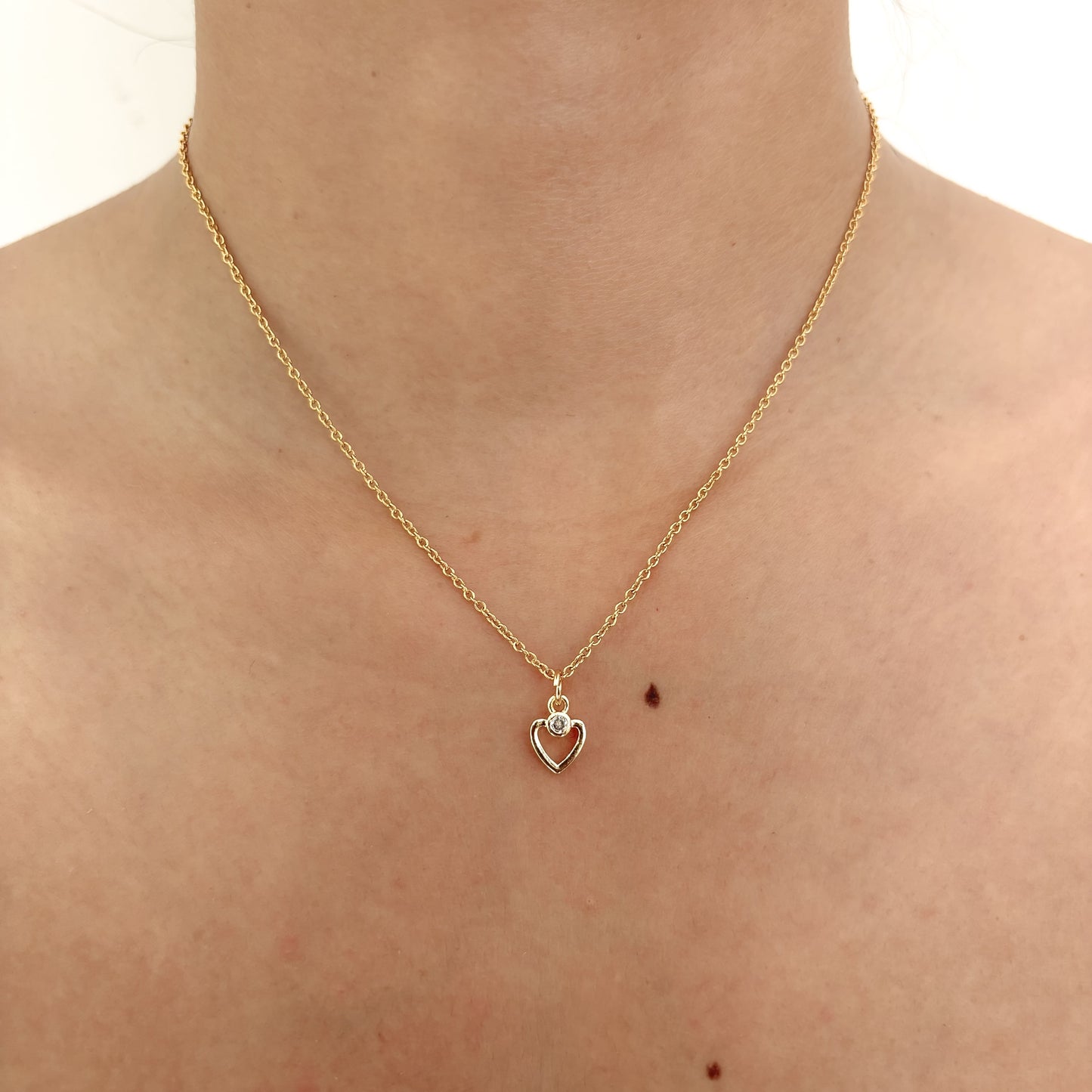 Cadena Corazon Silueta mini