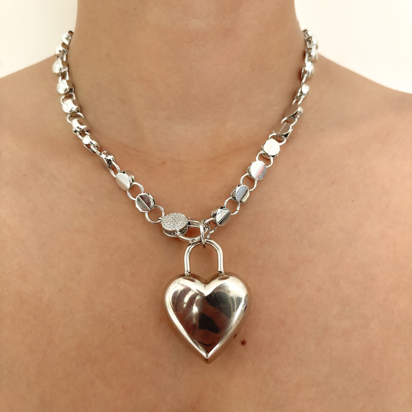 Collar Corazon Chunky