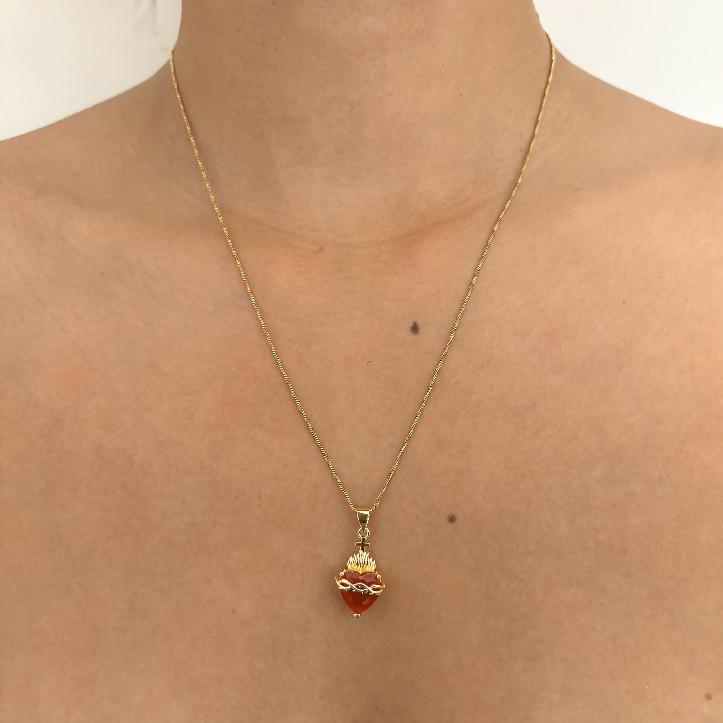 Cadena Corazon Rojo
