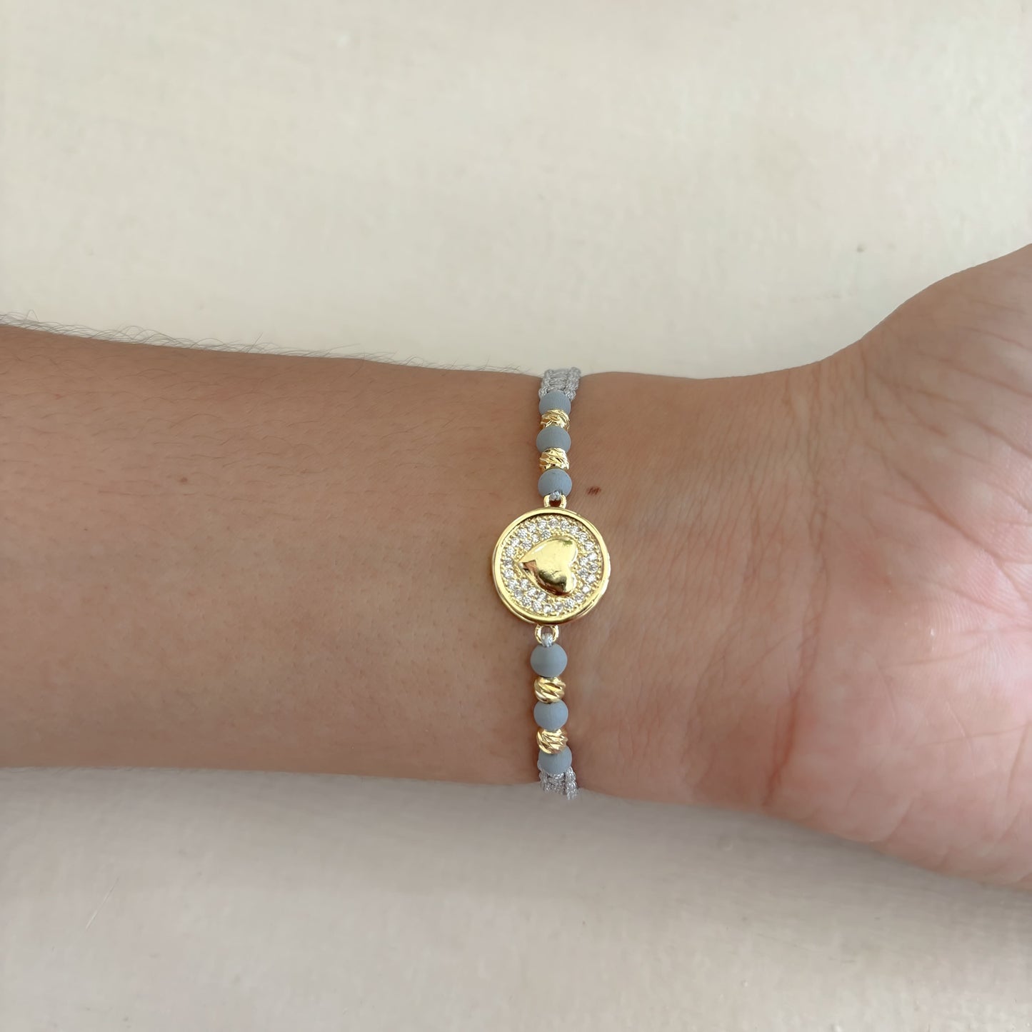 Pulsera Corazon Liso Con Micro circones