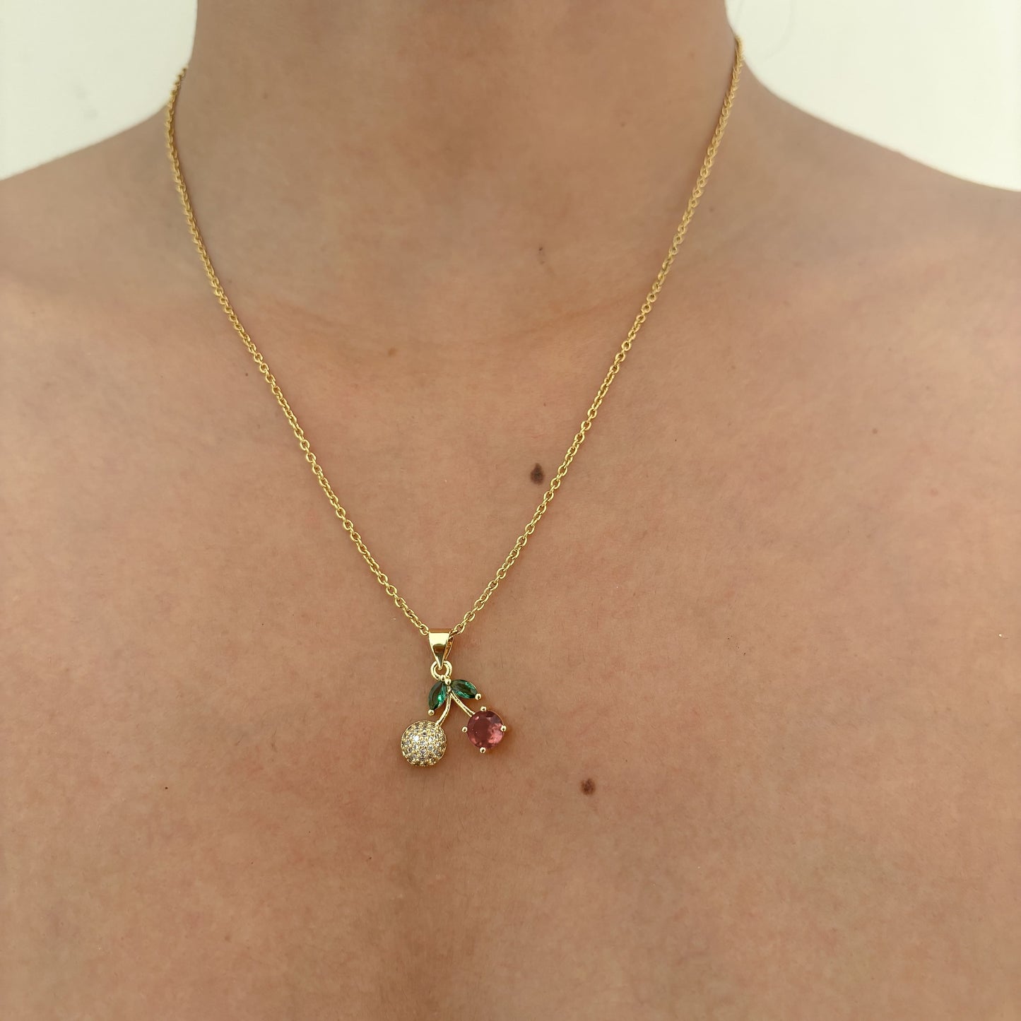 Cadena Cereza Con Microcircon