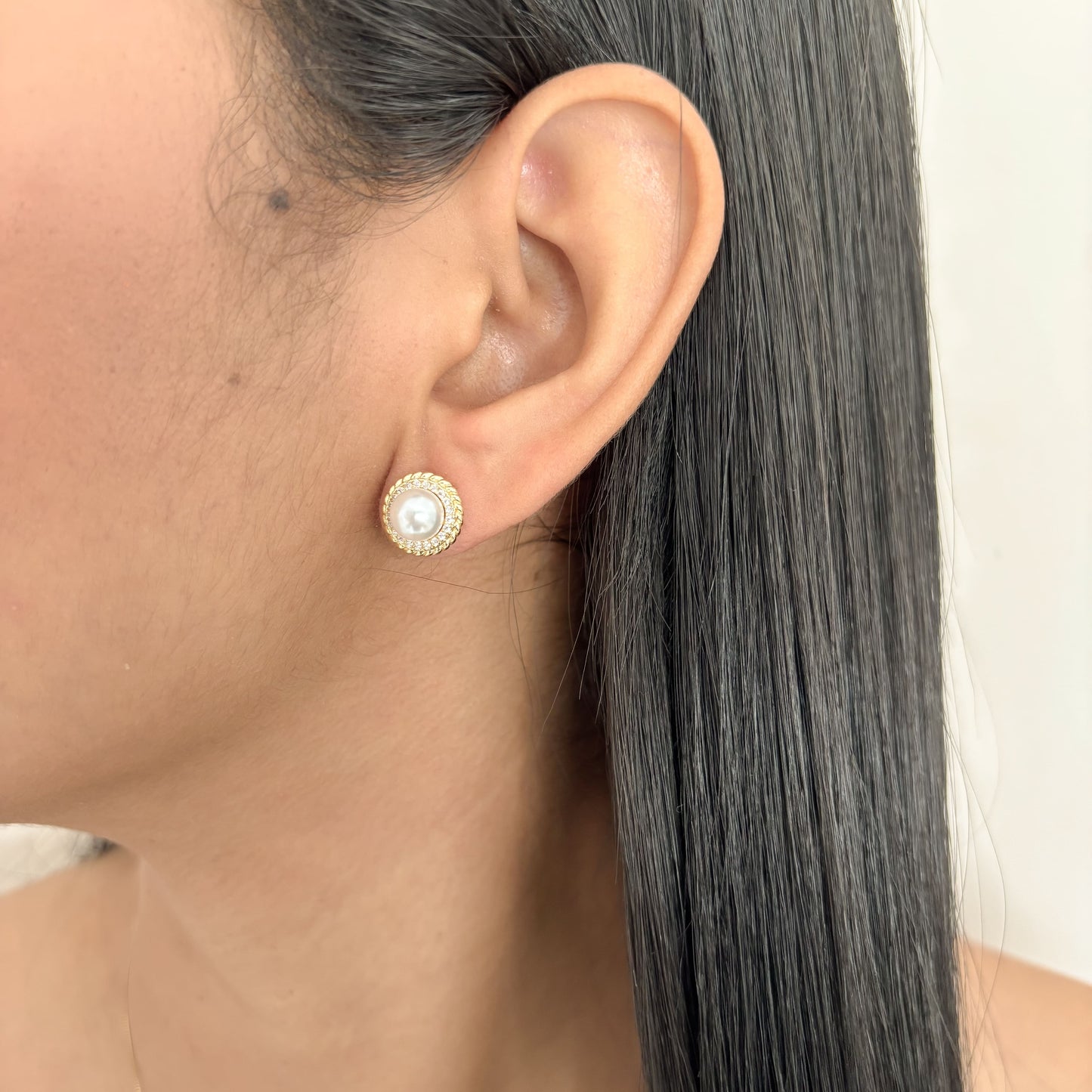 Topos Boton Perla Con Microcircon