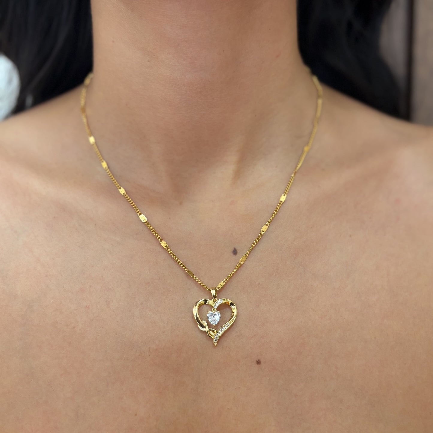 Cadena Corazon cristal