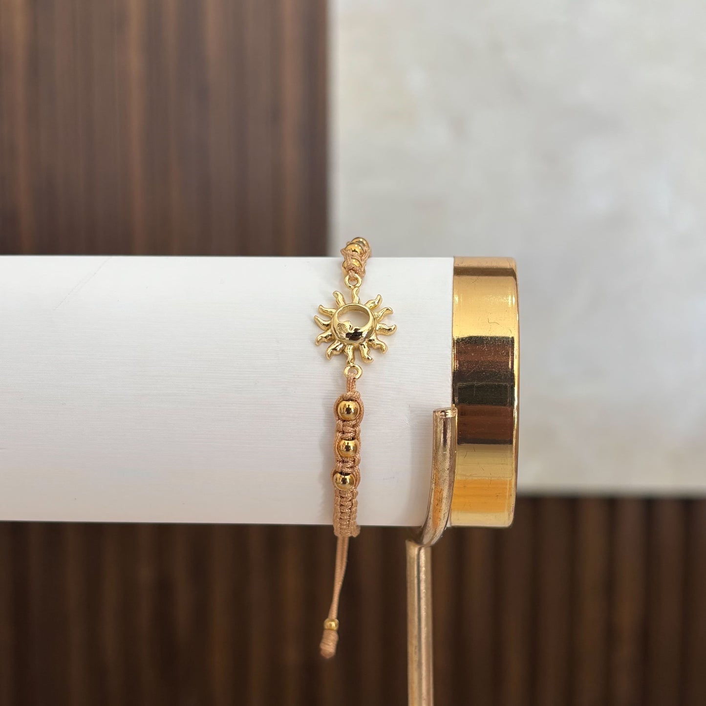 Pulsera Sol y Luna Rodio Liso