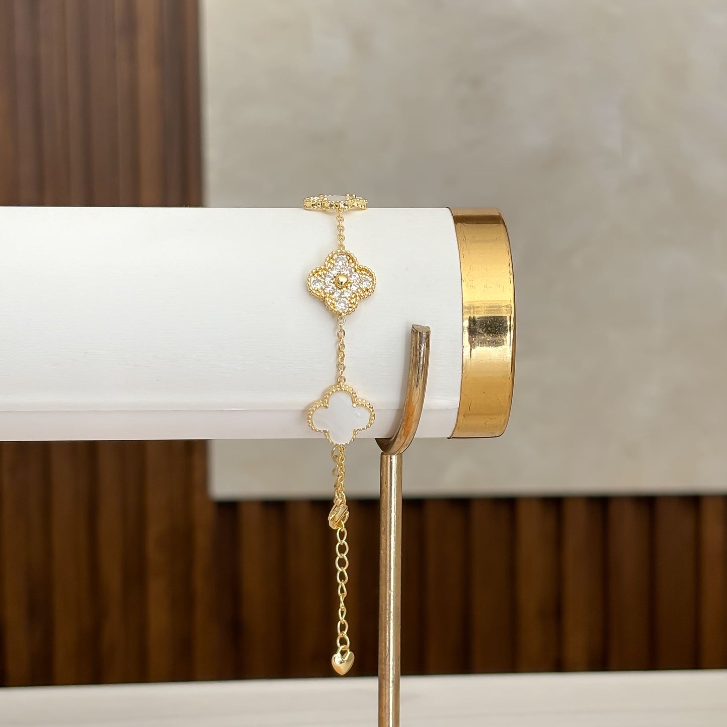 Pulsera Trebol Dos Tonos