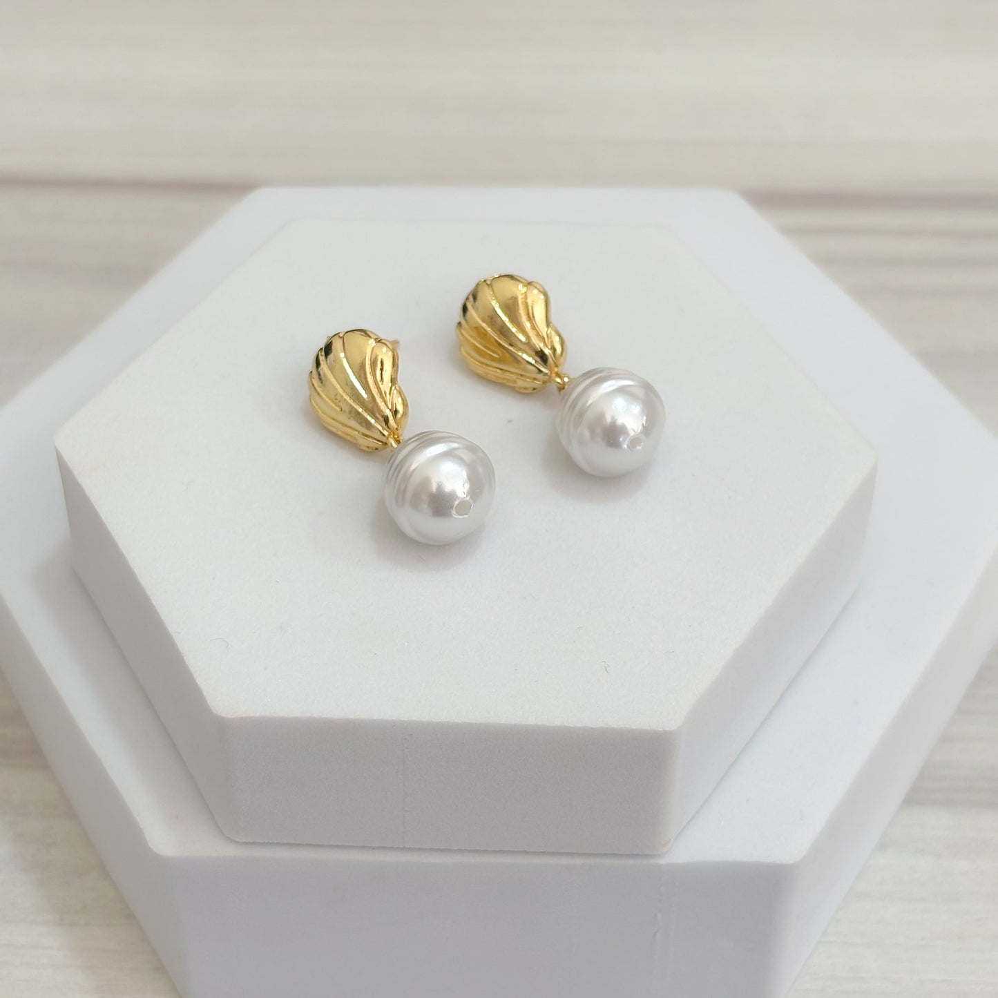 Topos Concha Perla Colgante