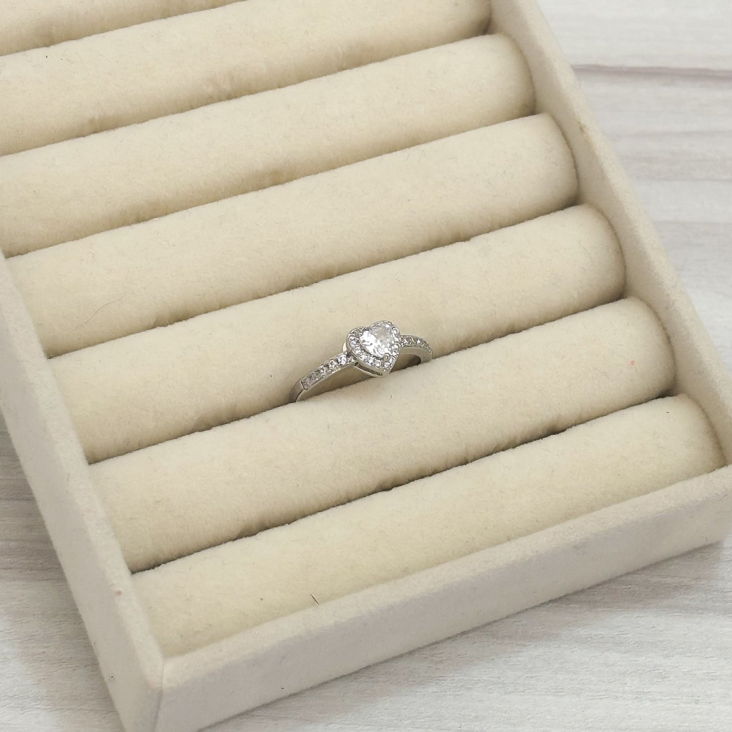 Anillo Corazon Cristal Compromiso