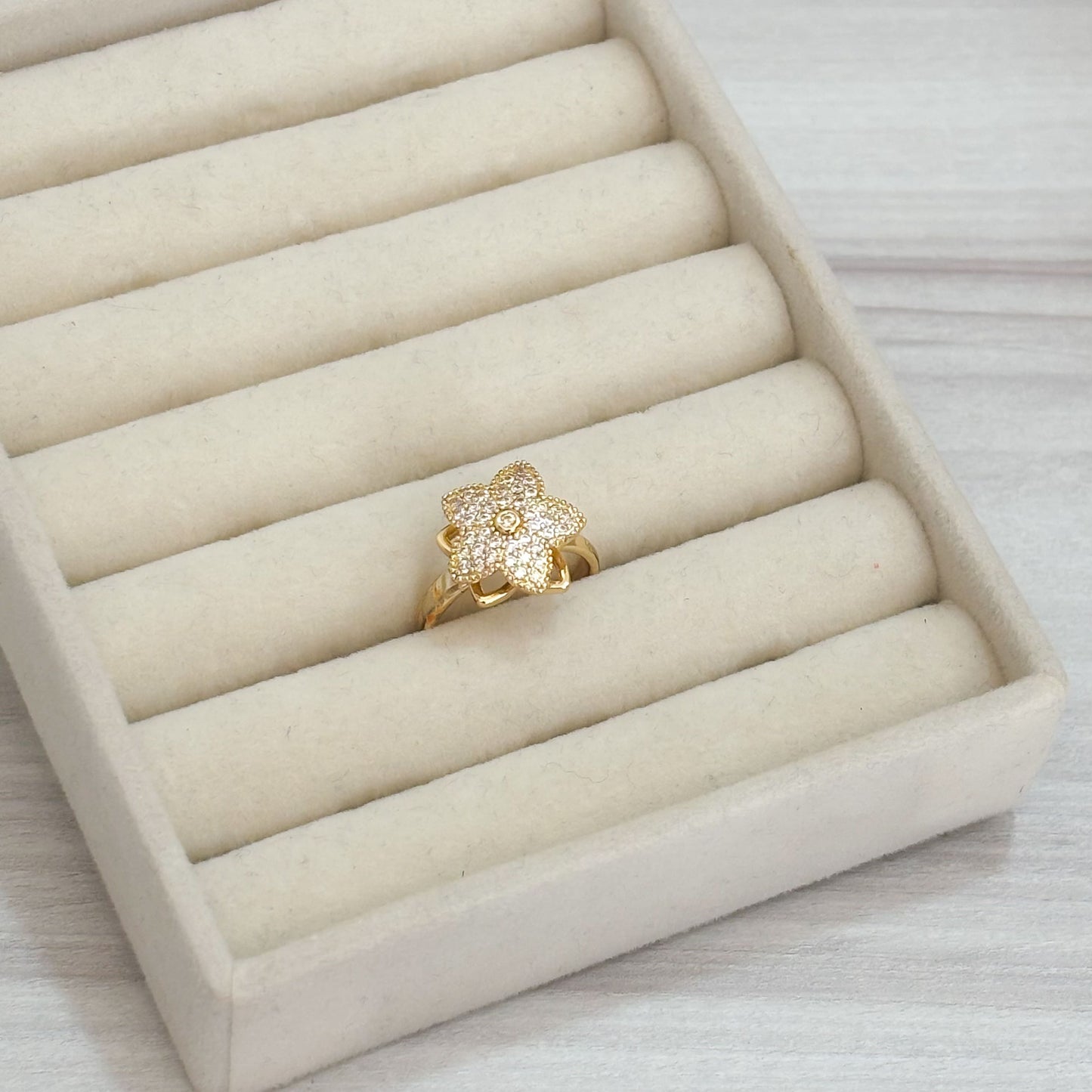 Anillo Flor 5 Hojas Antiestres