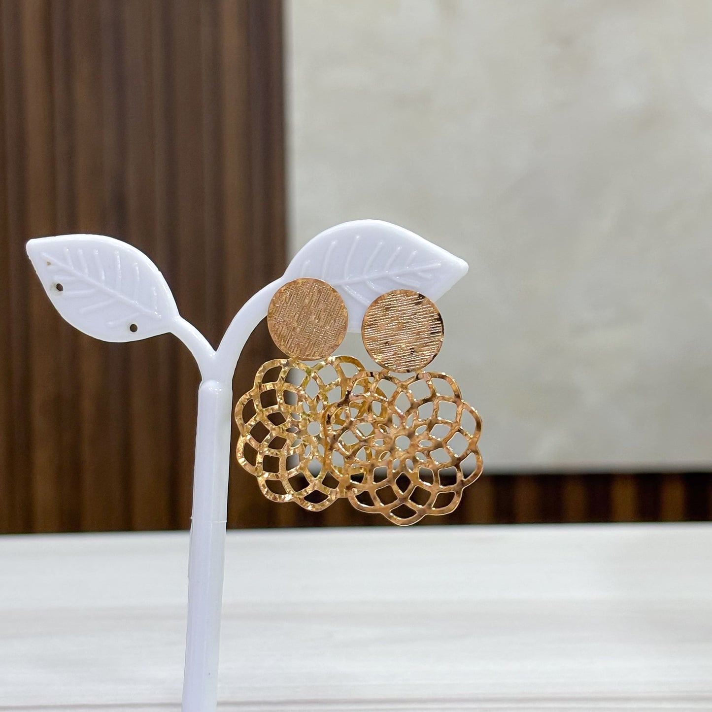 Topos Circulo Doble Filigrama Bronce