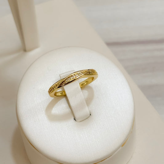 Anillo Entrelazos Plano