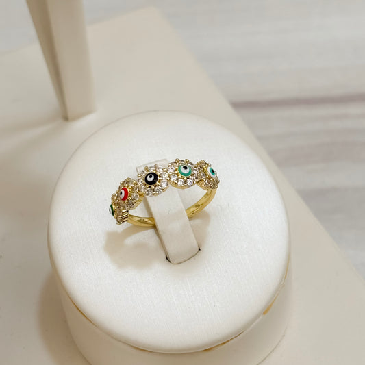 Anillo Ojo Turco Multicolor