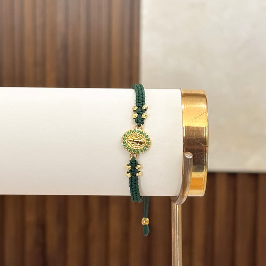 Pulsera San Benito Cristal Verde