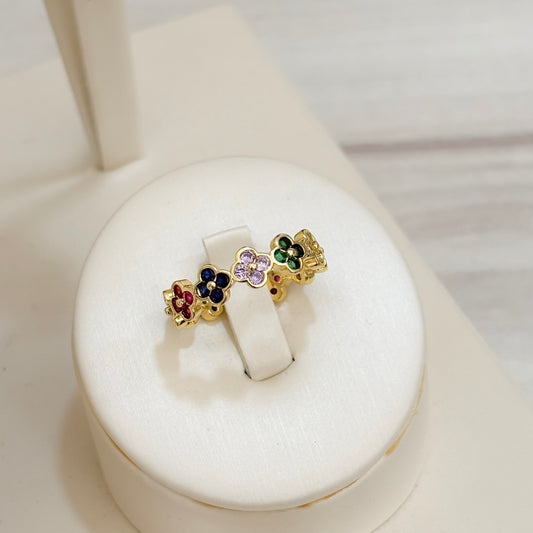 Anillo Trebol Continuo Colores