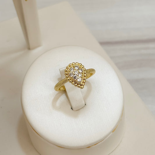 Anillo Gota En Microcircones