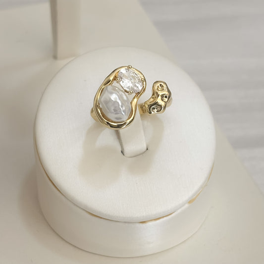 Anillo Dos Puntas Irregular