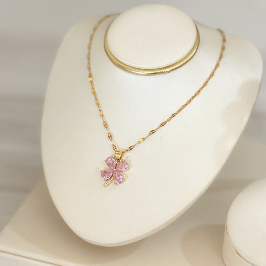 Cadena Trebol Cristal