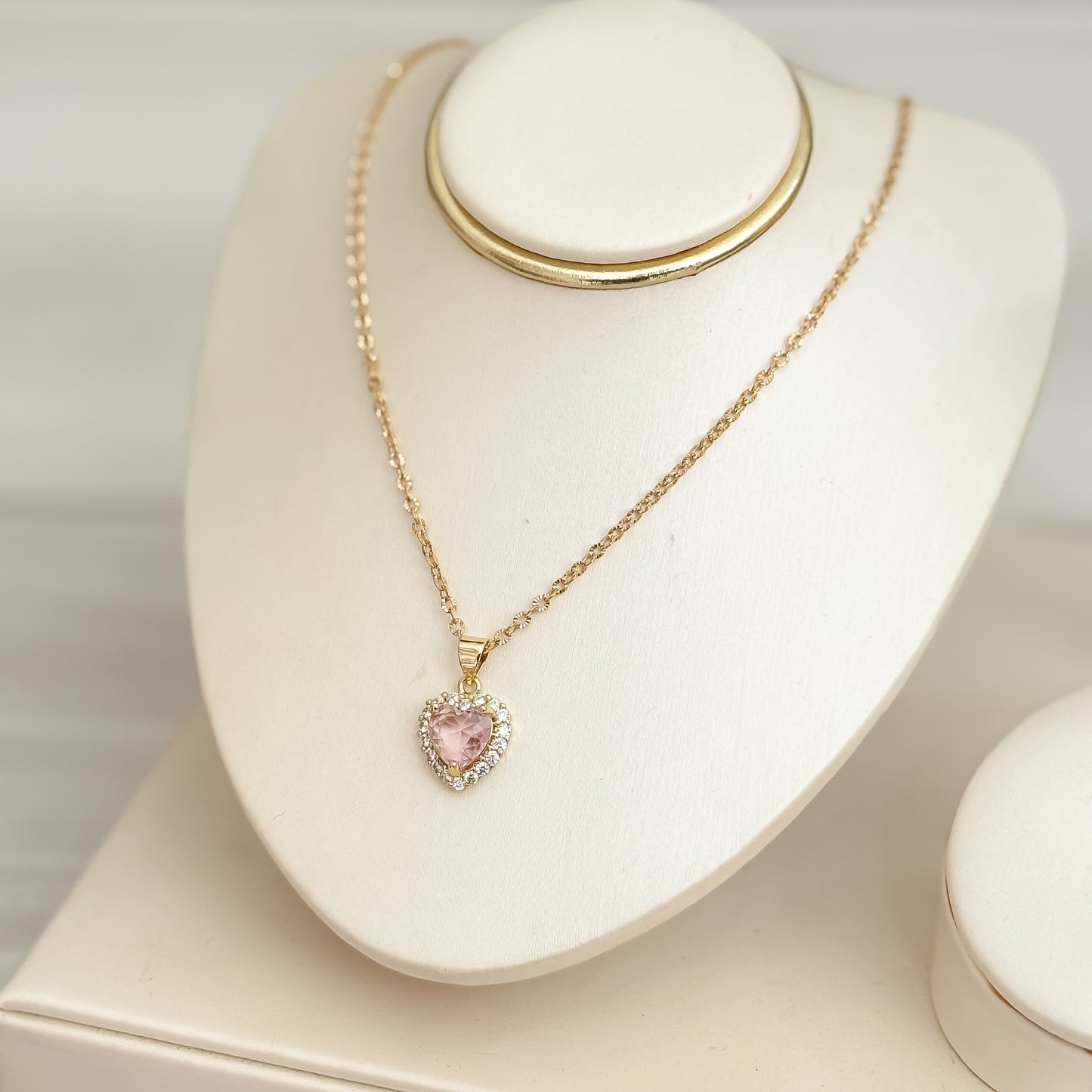 Cadena Corazon Cristal