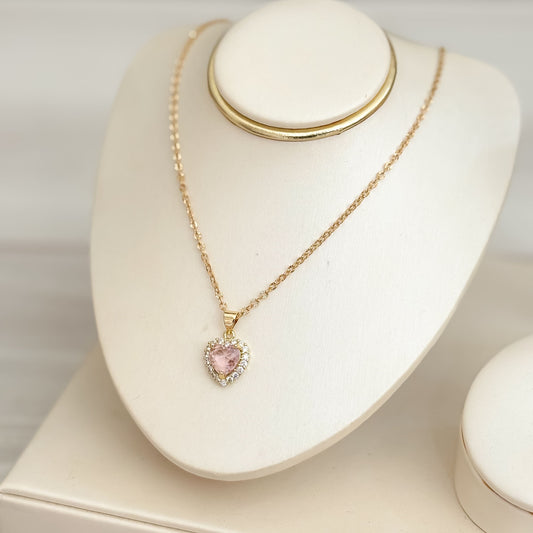 Cadena Corazon Cristal