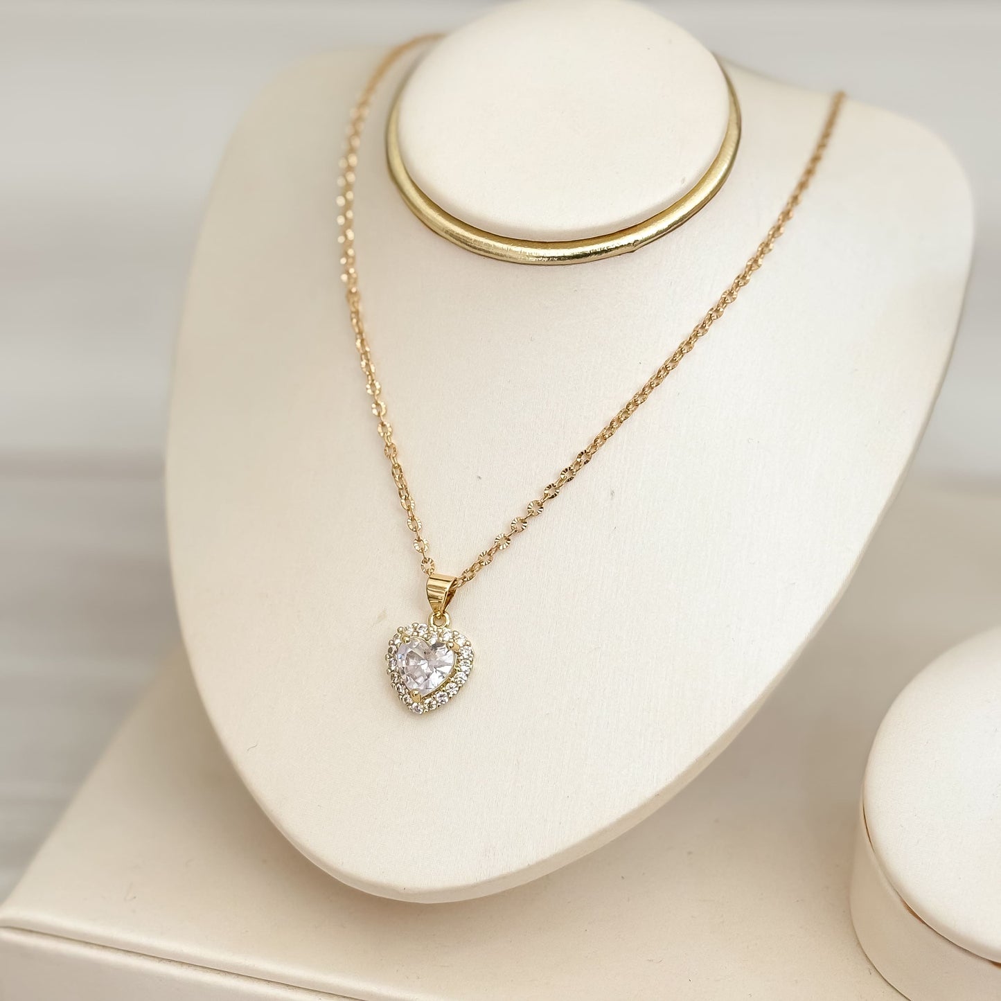 Cadena Corazon Cristal