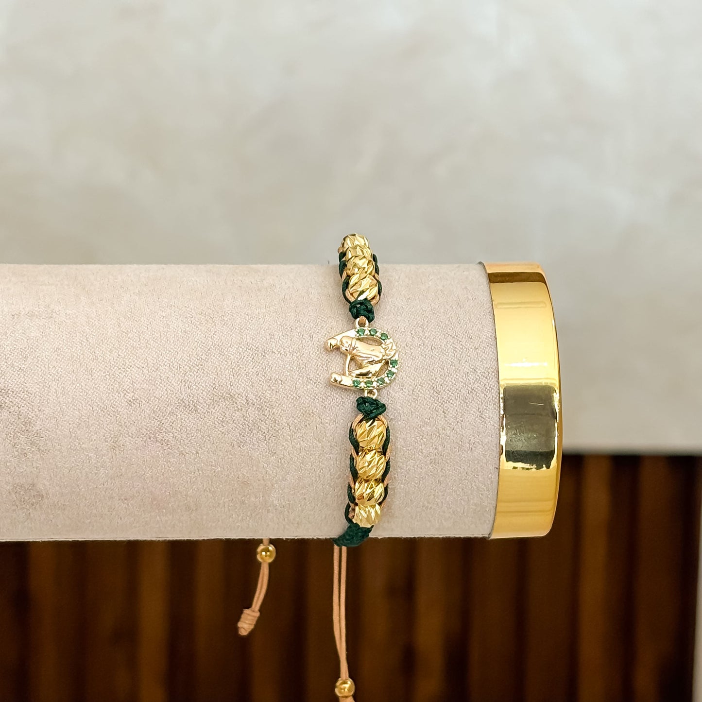 Pulsera Caballo Herradura Balin Tejido