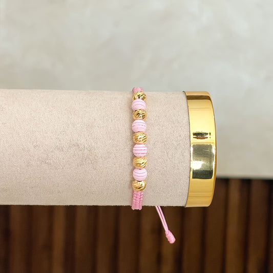 Pulsera Neopreno Balin Diamantado Pink