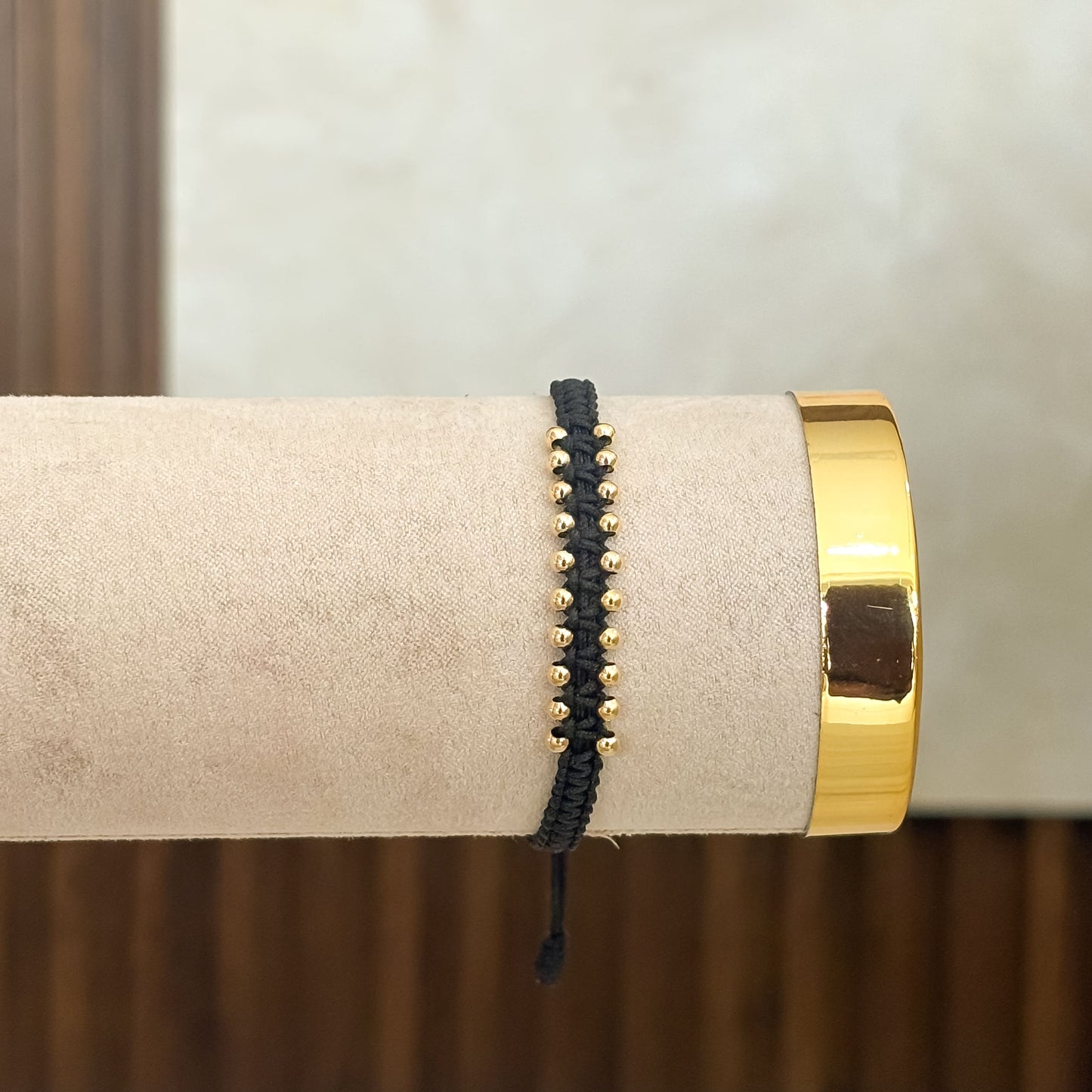 Pulsera Doble Carril Oro Laminado