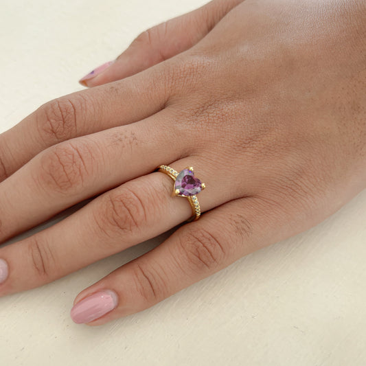 Anillo Corazon Cristal