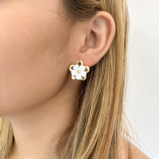 Topos Flor Dorado y Blanco