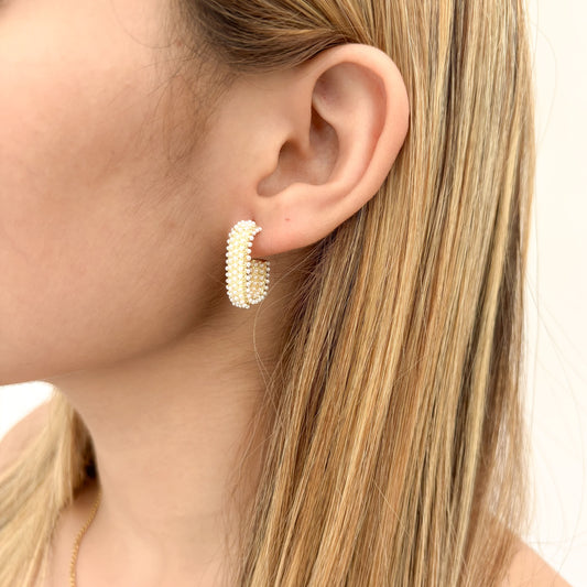 Semi Argollas Microperlas