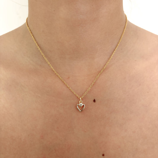 Cadena Corazon Silueta mini