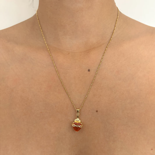 Cadena Corazon Rojo
