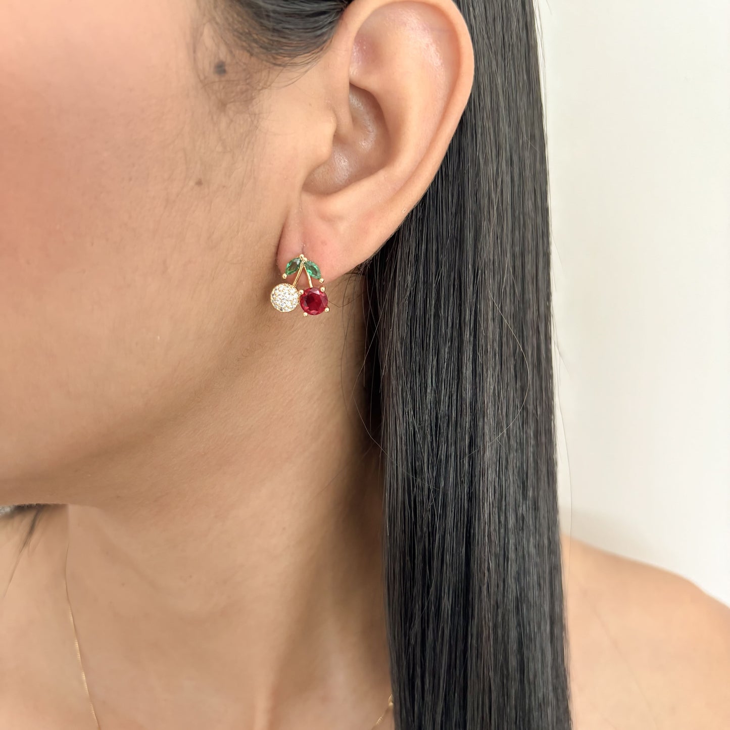 Topos Cereza Liso Con Microcircon