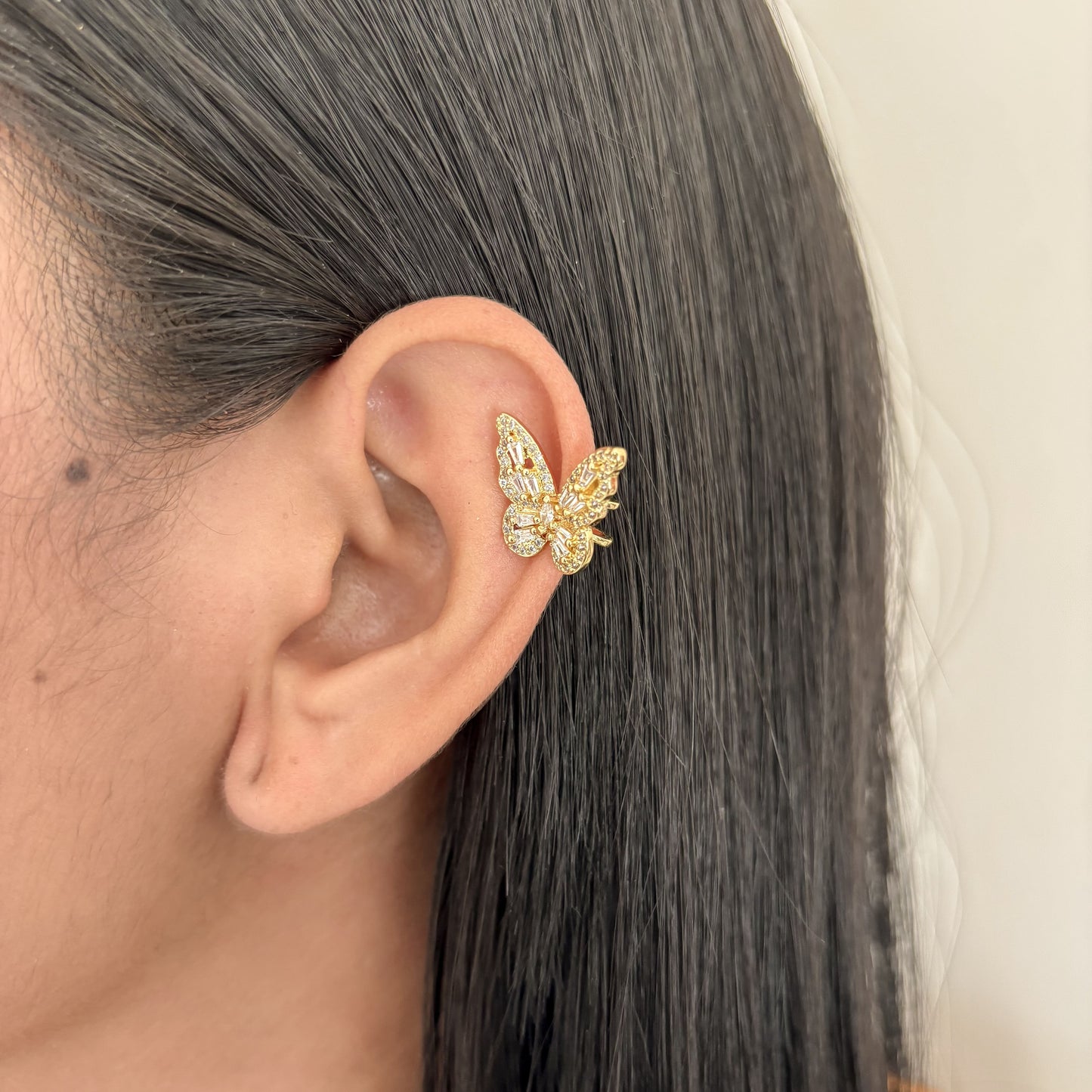 Earcuff Mariposa Cristal Circones