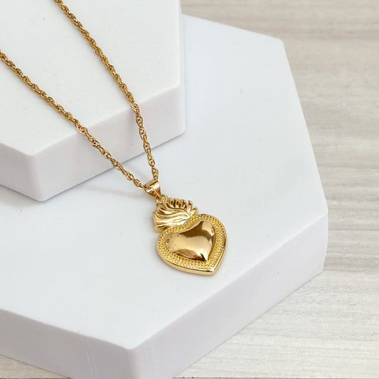 Cadena Corazon Llamas