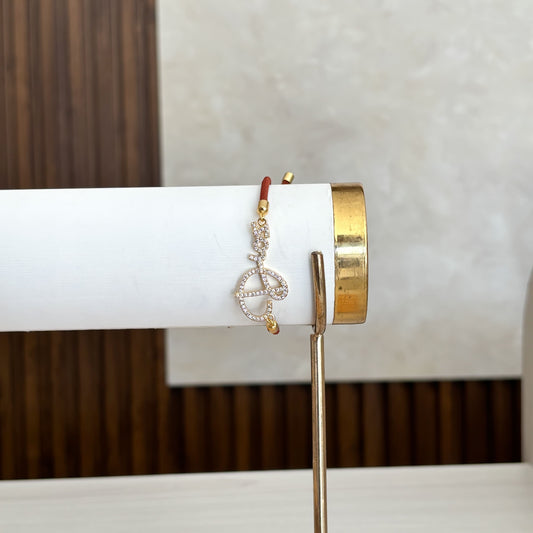 Pulsera Dios Silueta Con Cordon