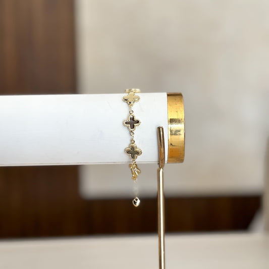 Pulsera Trebol Rodinado Continuo