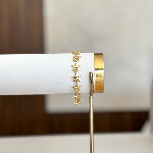 Pulsera  Estrella de Mar Rodinada Texturizada