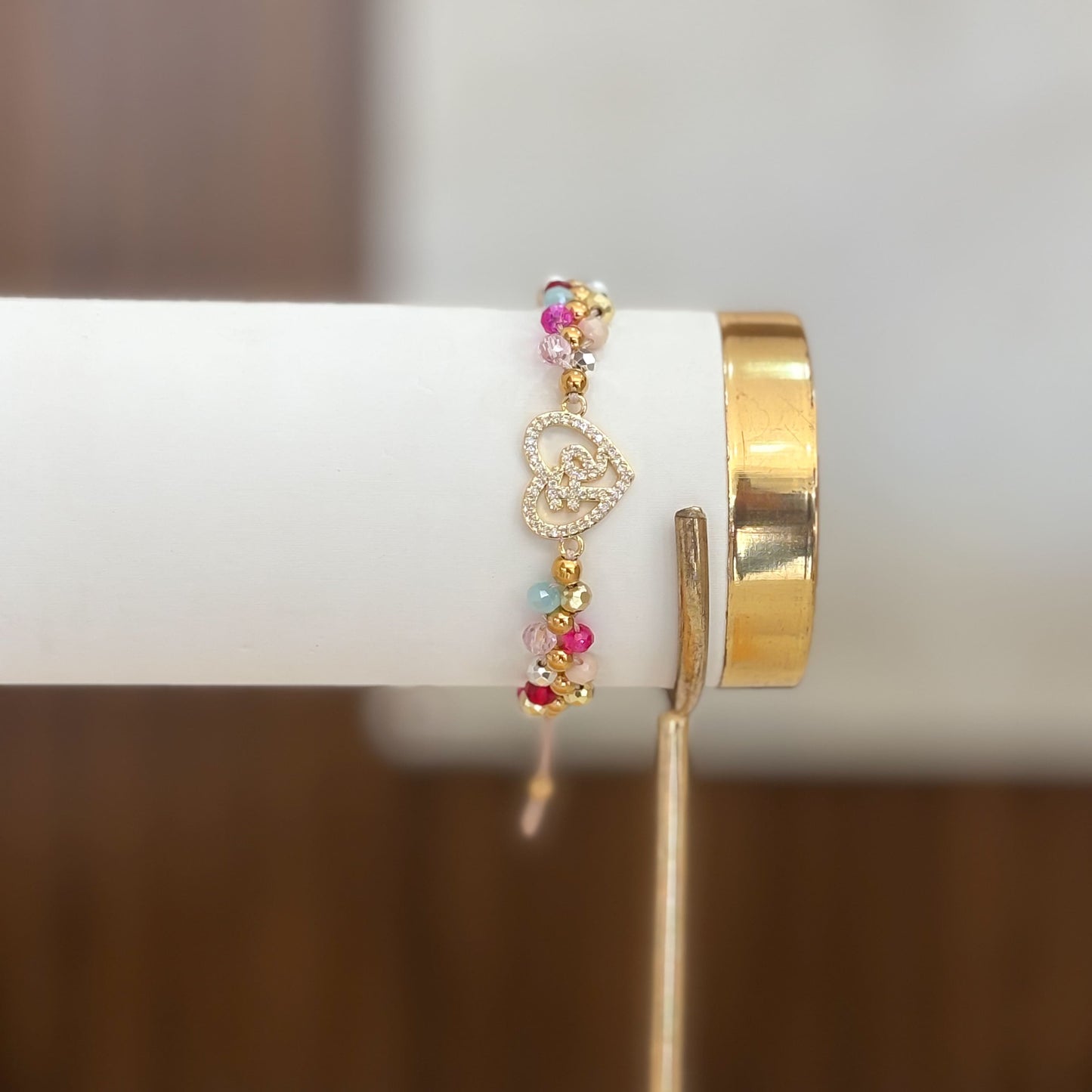 Pulsera Corazon Fe Silueta Microcircon