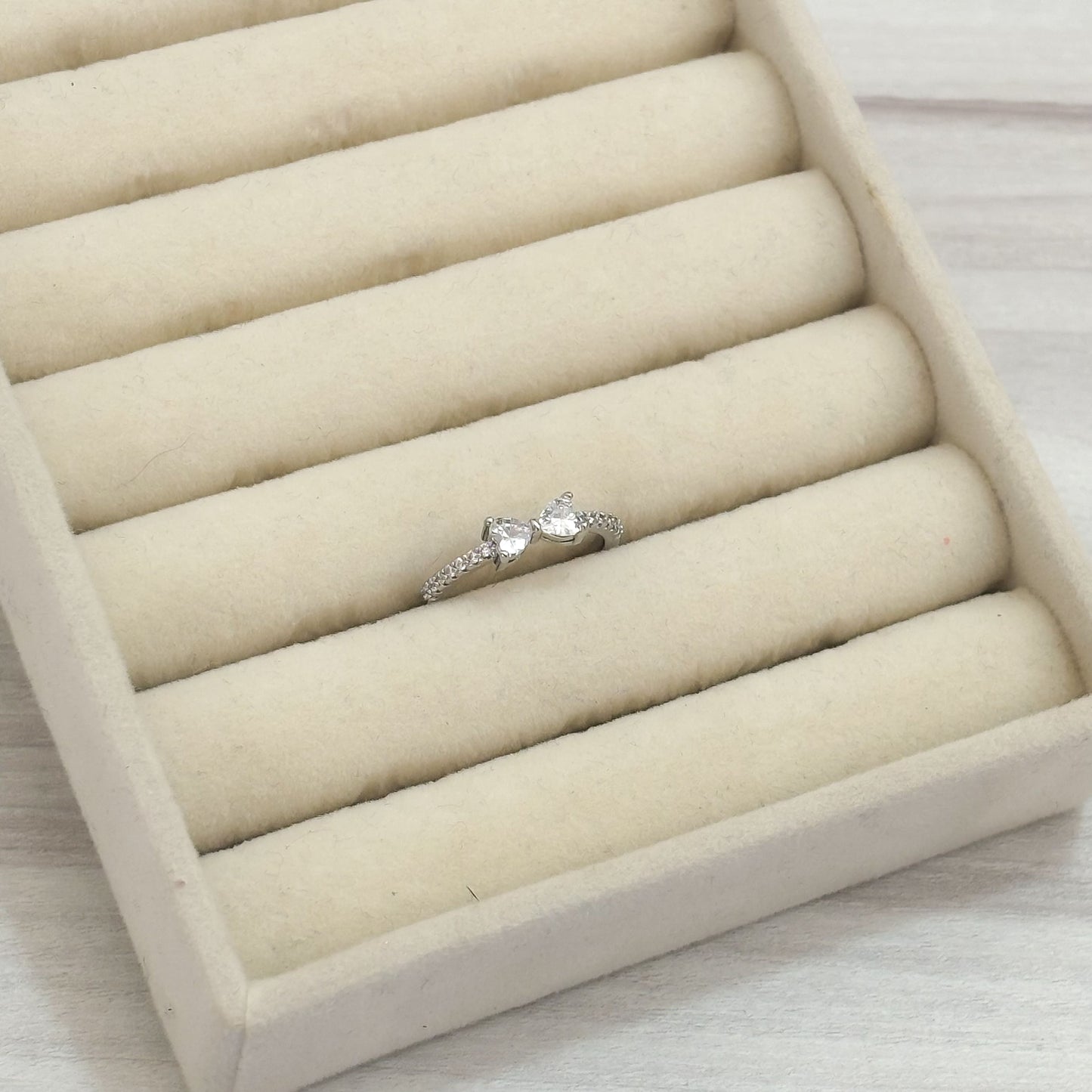 Anillo Corazon Doble