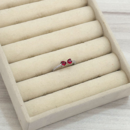 Anillo Corazon Doble