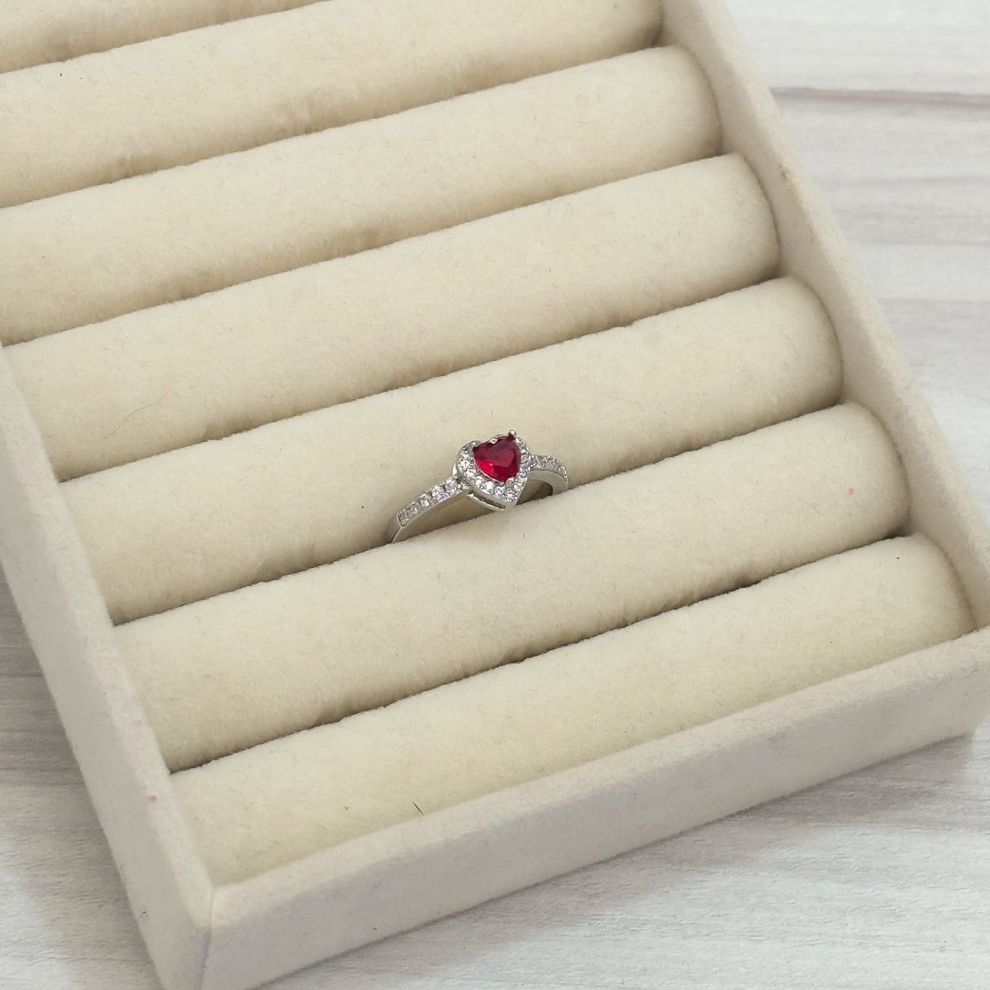 Anillo Corazon Cristal Compromiso