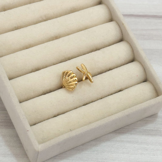 Anillo Concha y Estrella Punta